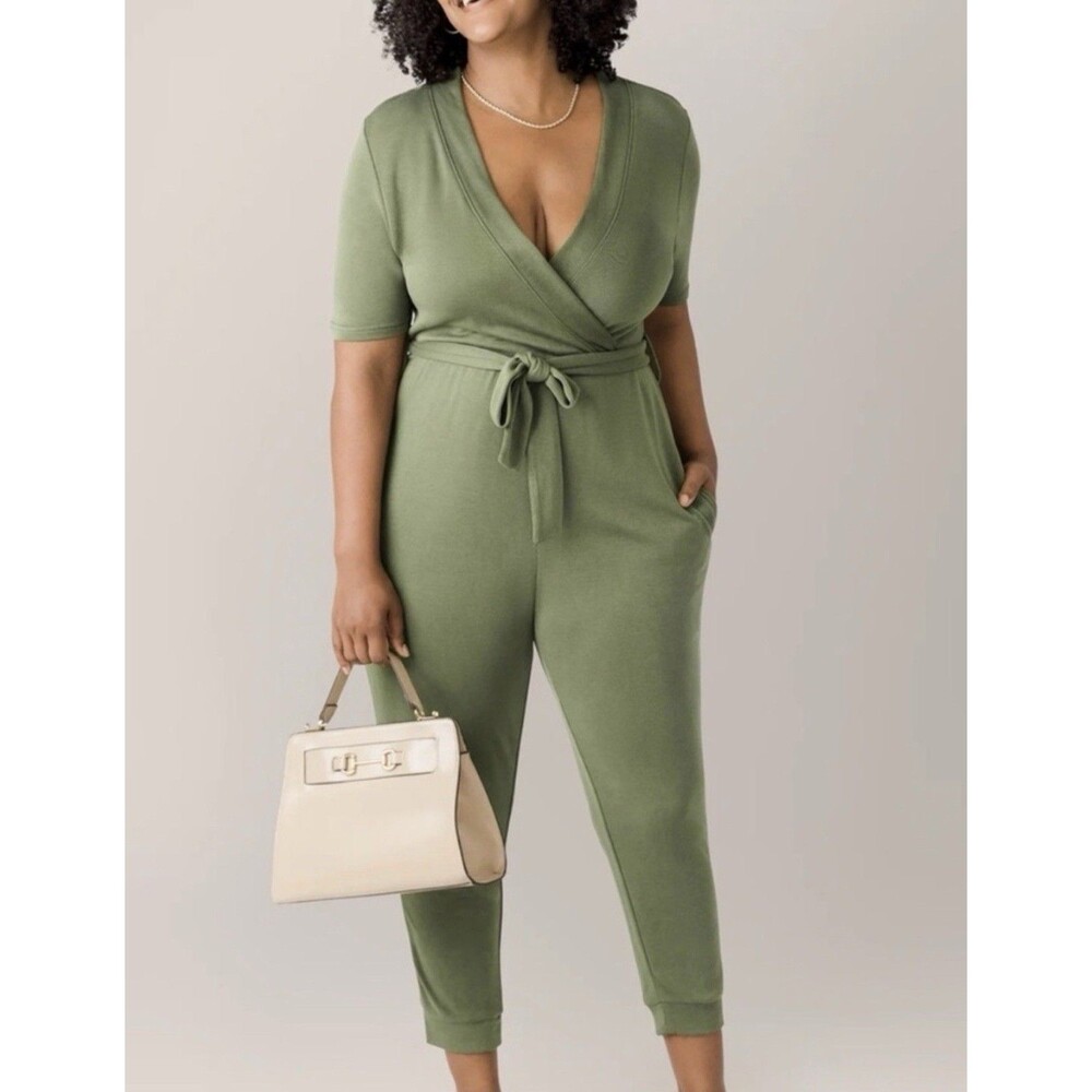 Kindred Bravely Olive Green Jumpsuit NWT Medium